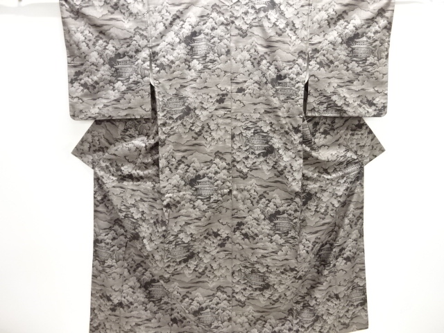 JAPANESE KIMONO / DORO OSHIMA TSUMUGI (9 maruki) / KINKAKUJI 